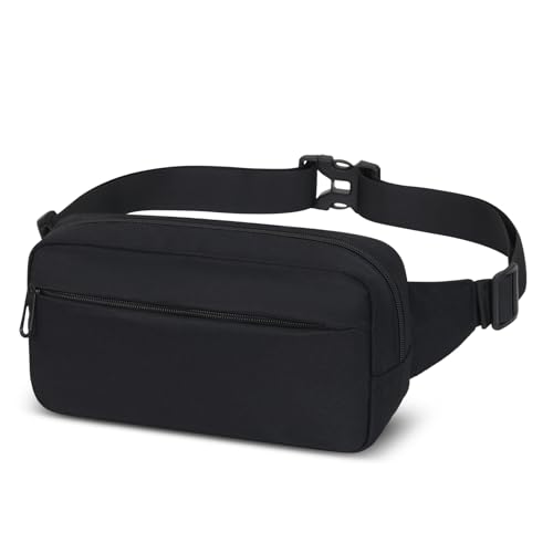 YINGLANG Bauchtasche Gürteltasche Herren Damen mit Großes Kapazität,Wasserdichte Gürteltaschen mit verstellbarem Gürtel,Hüfttasche für Outdoor Running Walking Wandern Jogging (Schwarz)