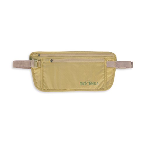 Tatonka Bauchtasche Skin Moneybelt Int. - Flache Hüfttasche mit zwei Reißverschluss-Fächern - Zum versteckten Tragen unter der Kleidung (natural), 14 x 28 cm