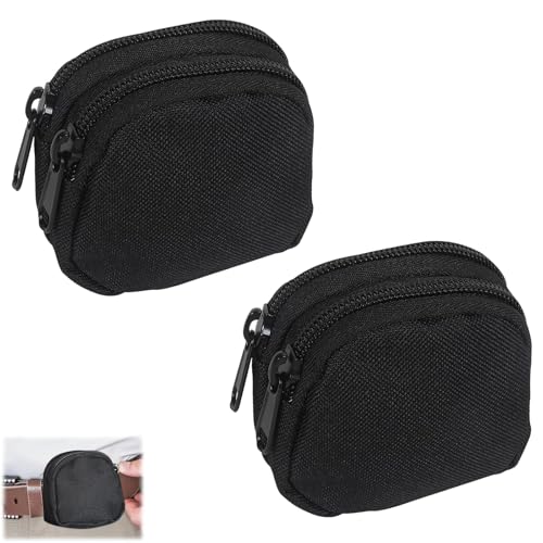 agogue 2 Stück Gürteltasche Herren Klein, Gürteltaschen, Hüfttasche Herren,Mini Gürteltasche, Taktische Gürteltaschen Schwarz für Männer und Frauen für Wandern, Reisen und Outdoor Aktivitäten