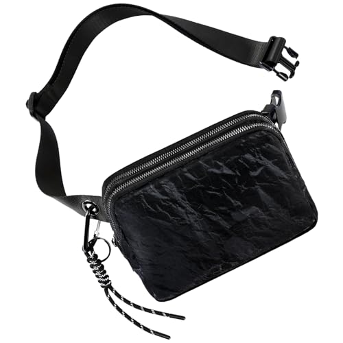 LOCAL LION Bauchtasche Damen Klein, Crossbody Bag Damen, Hüfttasche Stylisch, Gürteltasche Herren, Umhängtasche mit Mehreren Fächern und Schlüsselband, Sportlich, Modisch, Wasserabweisend