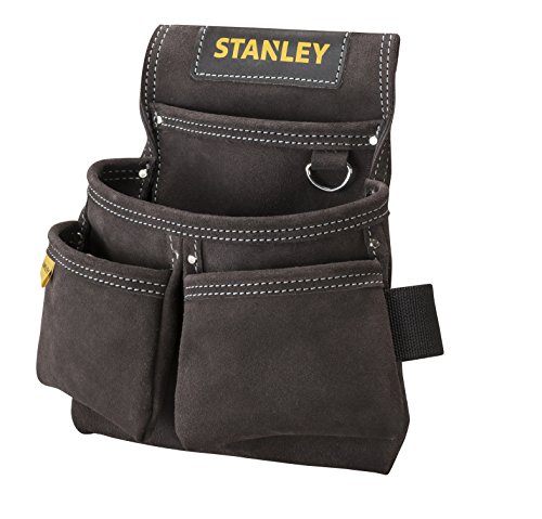 Stanley STST1-80116 Werkzeug- und Hammertasche aus Leder, doppelt mit Nieten verstärkt