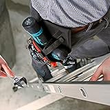 NoCry Werkzeughalter für Akkuschrauber | Werkzeuggürtel mit Platz für Zubehör und offenen Schlaufen für die Aufbewahrung von Werkzeugen und Bohrern | Schneller Zugriff | Gürtel-Befestigung